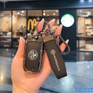 3 Buttons Zinc Alloy Leather  Key Cover for MG GT 350 MG6 MG3 MG7 MG5 MG 5 6 7 Car Key Cover Shell A