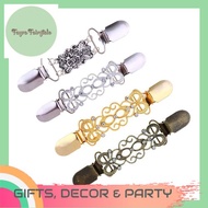 {Gift For You} 4Pcs Sweater Shawl Clips Set Retro Cardigan Collar Clips Antique Flower Pattern for W
