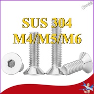 DIN7991 Flat Head Screw 304 Stainless Steel Hexagon Countersunk Head Screw Hexagon Screw Bolt Machin