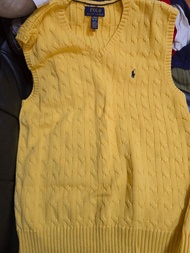 Polo Ralph Lauren 黃色針織背心 童裝 XL