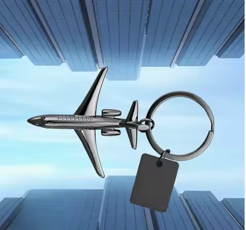 Metal Airplane Keyring Chain Aircraft Pendant Keyring Plane Keychain Plane Keyfob Small Gift