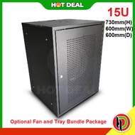 RackIT 15U Perforated 730x600x500mm Wall Mount Server rack - Heavy Duty 15U Server Rack - 15U Rak Server