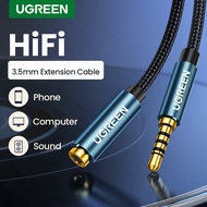 UGREEN 3.5mm Extension Audio Cable 4 Poles Male to Female Aux Cable Support Mic Headphone Cable 3.5 mm extension cable for iphone 14,iphone 14 plus , iphone 14 pro, iphone 14 pro max, iphone6s MP3 MP4 Player 0.5/1/1.5/2/3 Meter