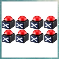 (OAKF) 8PCS Game Answer BuzzerGame Buzzer Alarm Sound Play Button with Light Trivia Quiz Got Talent