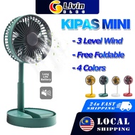 [LATEST] XM66-28A Kipas Mini Adjustable Mini Fan Foldable Fan Battery USB Rechargeable Portable Fan 