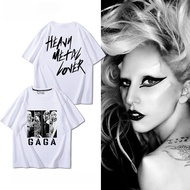 Lady Gaga Mother Monster Lady Gaga 2025 Short Sleeved Men's Summer Pop Music Personalized Trendy Loo