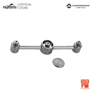 Campingmoon 3-Way Gas Adapter – EN417 Lindal Valve Splitter for Camping Stove, Lantern or Device