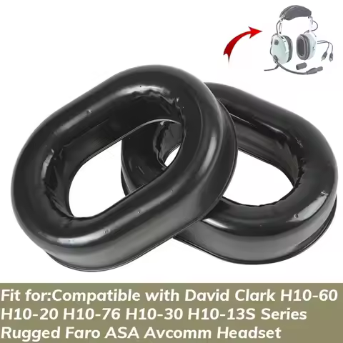 Replacement Gel Ear Cushion Pads Earpad Compatible with David Clark H10-60 H10-20 H10-13.4 H10-76 H1