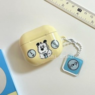 韓國ins小眾軟萌治愈可愛聽CD狗狗菲林適用airpods4/2/1無線藍牙耳機套蘋果airpods pro2/3硬保護殼