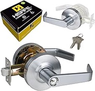 Keyed Storeroom Commercial Door Handle Heavy Duty Grade 2 Lever, UL 3 Hour Fire Rated & ADA Complian