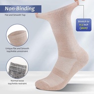 Bulinlulu Diabetic Socks for Men Women-6 Pairs Non Binding Crew Diabetic Neuropathy Socks with Seaml