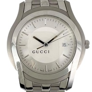 นาฬิกาข้อมือ Gucci G-Class 5500XL มือสองสำหรับผู้ชาย หน้าปัดสีขาว สแตนเลสสตีล ควอตซ์ อะนาล็อก