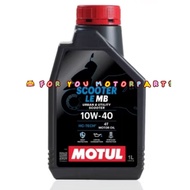MOTUL 10W40 4T OIL SCOOTER (100%ORIGINAL) MOTORCYCLE ENGINE OIL SCOOTER 1LITRE/MINYAK HITAM SCOOTER 