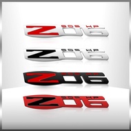 3D Metal Z06 505 Hp Logo Car Letter Emblem Rear Trunk Badge Sticker Body Decals For Chevrolet Corvet