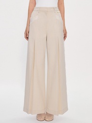 Pomelo. x Janesuda กางเกงขายาวแต่งขอบลูกไม้ / Pomelo. x Janesuda Lace Trim Trousers