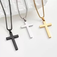 TITANIUM CROSS NECKLACE FOR MEN AND WOMEN, WHITE, BLACK, ANTI-RUST, DOES NOT FADE KALUNG TITANIUM AN