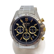 SEIKO Men's Watch Quartz Analog Stainless Steel BLK SLV SS 8T63-00D0 Direct from Japan Secondhand