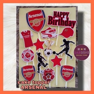 Football Cake Topper Arsenal Ready Stock