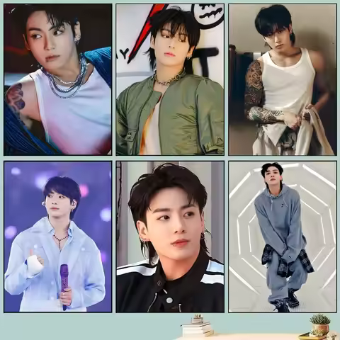 1pc J-Jungkook Seven Tease Self-adhesive Art Poster Waterproof Paper Sticker Coffee House Bar Room W