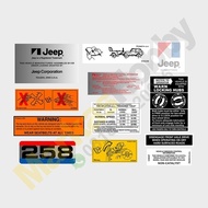 Jeep Cj7 Sticker Set