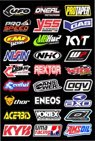 STIKER SPONSOR BRT PROSTREET RCB PACK BAHAN VINIL