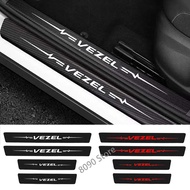 Car Carbon Fiber Threshold Anti-stepping Stickers Auto Trunk Pedal Protective Decal for Honda City Odyssey Vezel