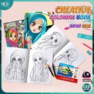 VC Art A5 / B5 Size Kids Colouring Book 16 Pages 60gsm Thick Paper Suitable for Crayon Color Pencil 
