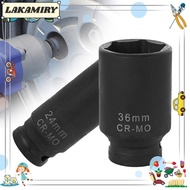 LAKAMIRY Impact Socket Wrench, 24mm 36mm 1/2" Drive Heavy Duty Wrench,  6 Point Pneumatic Socket Wre