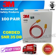 [ORIGINAL] 3M 1110 Foam Earplugs (1 Box, Corded) 3M Ear Plug Sleeping Health Ear Plugs For Anti Nois