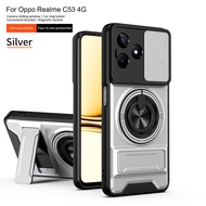 For Realme C53 C51 C51S Note 50 Phone Case Magnetic Fold Holder Military Armor Camera Protection Cov