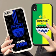 HK-29 Indonesian PERSIB Shockproof Casing for Black and White Silicone iphone 8 X XR 7 XS 6 Max Plus