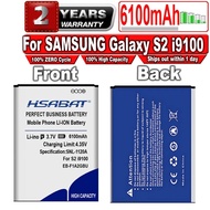 HSABAT EB-F1A2GBU 6100mAh Battery for SAMSUNG Galaxy S2 i9100 Battery 9100 i9100g i9103 i9105 i9108 
