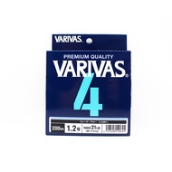 Varivas P.E Line Varivas 4 X4 Blue 200m P.E 1.2 Max 21lb (0625)