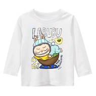 kaos anak labubu lengan panjang untuk laki-laki dan perempuan (bisa custom gambar, foto atau nama)