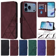 For iPhone 17 Pro Max 17pro Case Geometric Leather Wallet Case For iPhone 17 Air Case iPhone 16e 14 