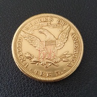 Gold Coin 1906 Koin Emas Liberty Head Eagle 10 Dollar USA