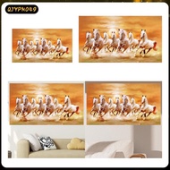 [qjypno49] Picture with Seven Horses, Canvas Print, Painting, Picture of 7 Running Horses, Wall Art 