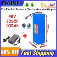 48V 13S5P 100Ah 18650 Lithium Battery Pack for Electric Scooters Electric Assisted Bicycle Batteries