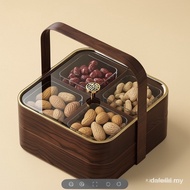 New Chinese Imitation Wood Dried Fruit Tray Dried Fruit Storage Box Moisture-Proof Household Mild Lu