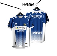 Sepak Takraw League (Stl) Pahang Mammoth Baju Jersey Lelaki Lengan Pendek Retro Collar Full Sublimat