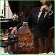 Skull Whiskey Bottle Whiskey Gift Collectible Skull Whiskey Decanter 3d Glass Bottle with Stopper – 