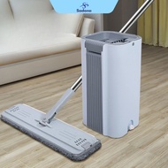 Smart Self-Winging Mop D6 - 360 Degree Floor Brush Set, Shatterproof PP Plastic Container, D6 Stainl