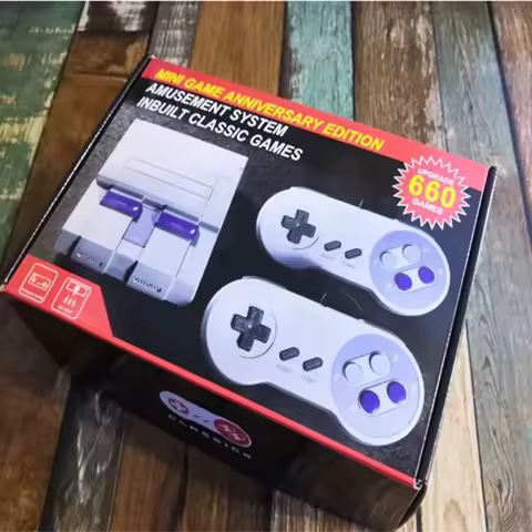 2025 Retro Mini TV 8 Bit Family TV Video Game Console Built-in 660 Games Handheld Super Classic Gami