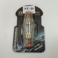 ( 1pcs AF-60/3pcs FUSE-60A) (60Amp) High Quality Car Audio Power Amp Fuse Holder Power Amplifier Fiu