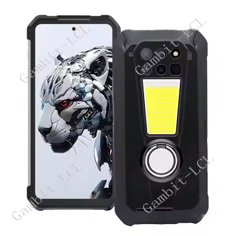 For Unihertz 8849 Tank 3 Pro 3Pro 6.79" 2024 Back Ring Holder Bracket Phone Case Soft Silicone TPU O