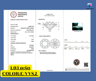เพชร CVD รูปทรงกลม Diamond CVD Lab grown Diamond ROUND D/E/F color VVS1 VVS2 with certificate เพชรสั