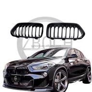 Car accessories for BMW X2 F39 2019+ f39 front bumper grills glossy black grille single slat grill