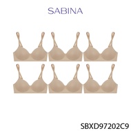 ( Set 6 ชิ้น ) SABINA BRALESS เสื้อชั้นในไม่มีโครง Seamless Fit รุ่น Perfect Bra รหัส SBXD97202 สีเน