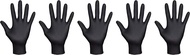 SAS Safety 66518 Raven Powder-Free Disposable Black Nitrile 6 Mil Gloves, Large, 100 Gloves by Weight - 5 Pack