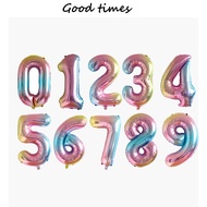 107cm Digital Gradient Rainbow Color Aluminum Film Balloon Baby Birthday Full Month Hundred Days Old